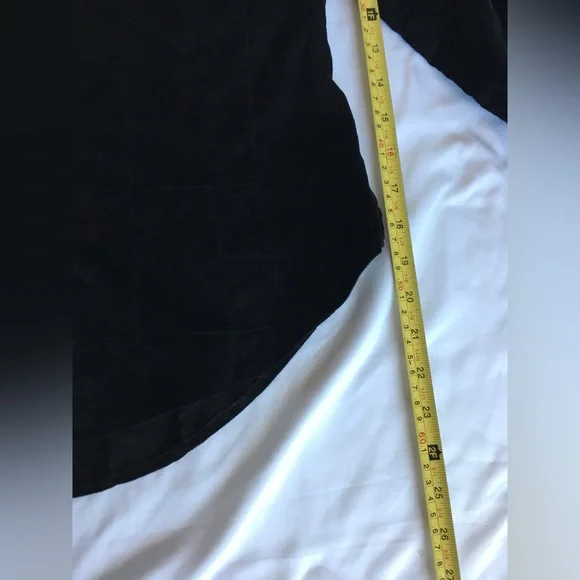 Vintage EUC Andrea Baker black corduroy button down top/jacket with plaid accent - Picture 8 of 12